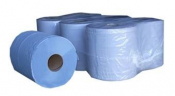 6 X BLUE PAPER ROLL 2 PLY - 400 SHEETS PER ROLL