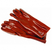 14inch LONG RED PVC GAUNTLET (Pr)
