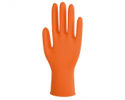 FEBRA™ PYRAMID ORANGE NITRILE GLOVES, MEDIUM 100PK